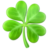 IOS/Apple four leaf clover emoji image