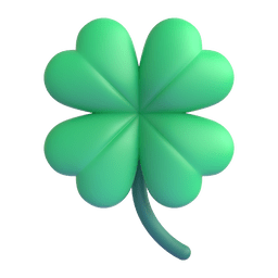 Microsoft Teams four leaf clover emoji image