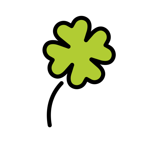 Openmoji four leaf clover emoji image