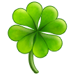 Samsung four leaf clover emoji image