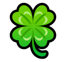 SoftBank four leaf clover emoji image