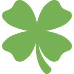 Twitter four leaf clover emoji image