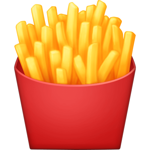 Facebook french fries emoji image