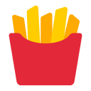 Toss french fries emoji image
