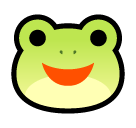 SoftBank frog face emoji image