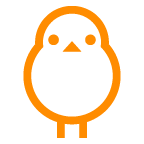 au by KDDI front-facing baby chick emoji image