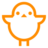Docomo front-facing baby chick emoji image