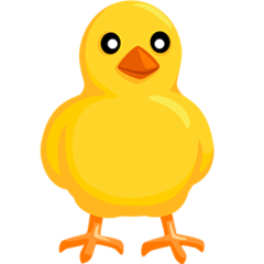 Facebook Messenger front-facing baby chick emoji image