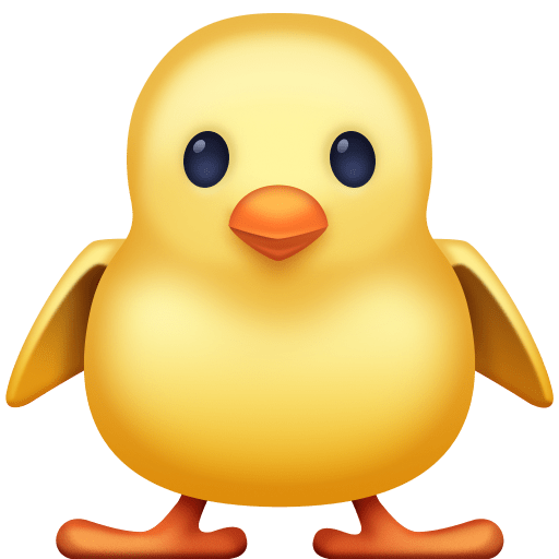 Facebook front-facing baby chick emoji image
