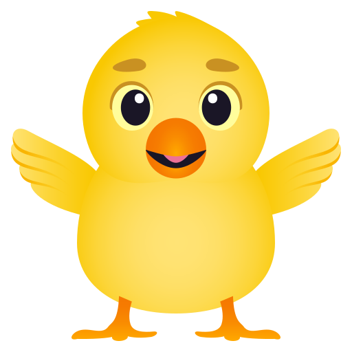 JoyPixels front-facing baby chick emoji image