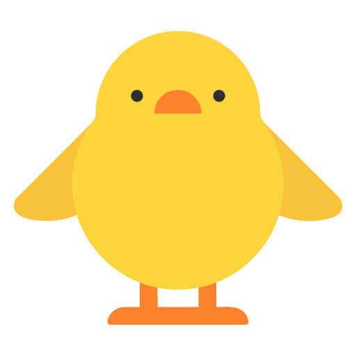 Microsoft front-facing baby chick emoji image