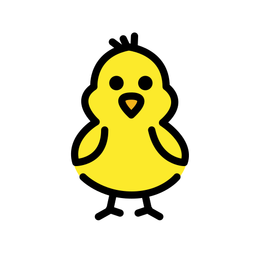 Openmoji front-facing baby chick emoji image