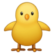 Samsung front-facing baby chick emoji image