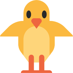 Skype front-facing baby chick emoji image