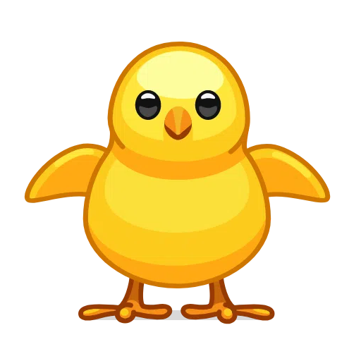 Telegram front-facing baby chick emoji image