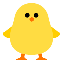 Toss front-facing baby chick emoji image