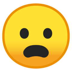 Google frowning face with open mouth emoji image