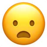IOS/Apple frowning face with open mouth emoji image