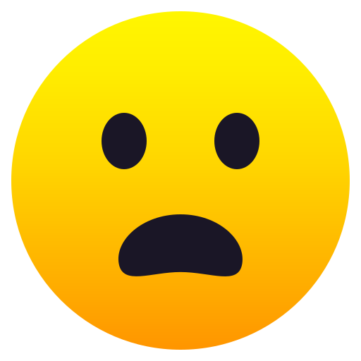 JoyPixels frowning face with open mouth emoji image
