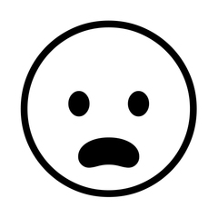 Noto Emoji Font frowning face with open mouth emoji image