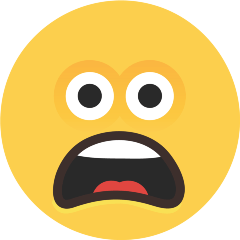 Skype frowning face with open mouth emoji image