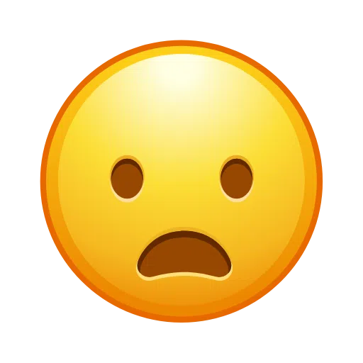 Telegram frowning face with open mouth emoji image