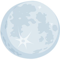Facebook Messenger full moon symbol emoji image