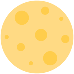 Twitter full moon symbol emoji image