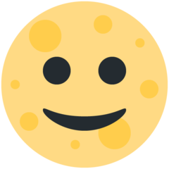 Twitter full moon with face emoji image