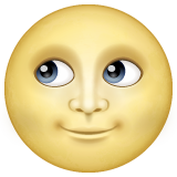 Whatsapp full moon with face emoji image