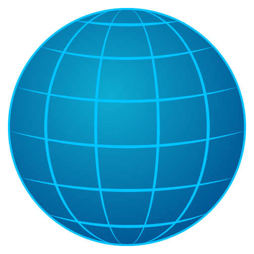 JoyPixels globe with meridians emoji image