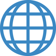 Twitter globe with meridians emoji image