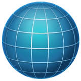 Whatsapp globe with meridians emoji image