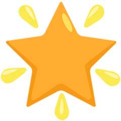 Facebook Messenger glowing star emoji image