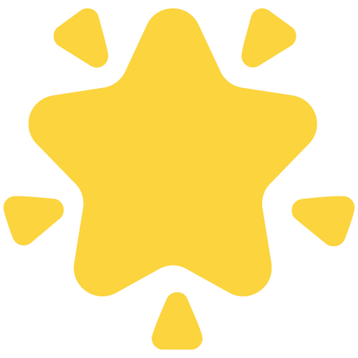 Microsoft glowing star emoji image