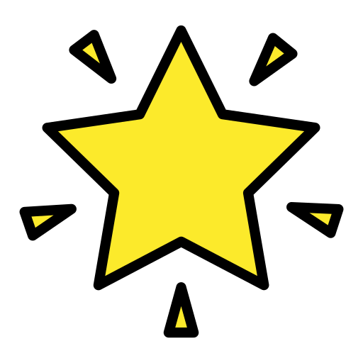 Openmoji glowing star emoji image