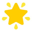 Toss glowing star emoji image