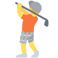 Twitter golfer emoji image