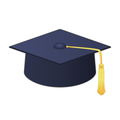 Emojidex graduation cap emoji image