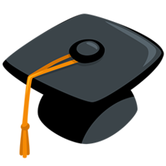 Facebook Messenger graduation cap emoji image