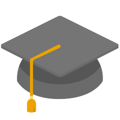 Skype graduation cap emoji image
