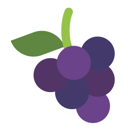Microsoft grapes emoji image