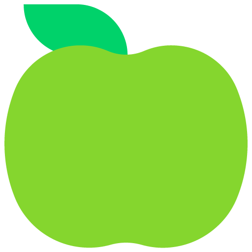 Microsoft green apple emoji image