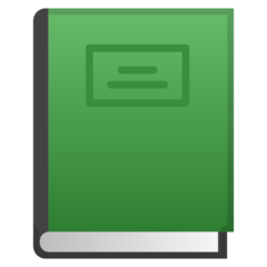 Google green book emoji image