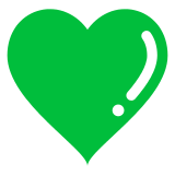 Docomo green heart emoji image