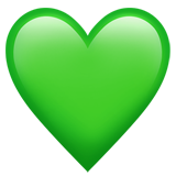 IOS/Apple green heart emoji image
