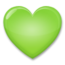 LG green heart emoji image