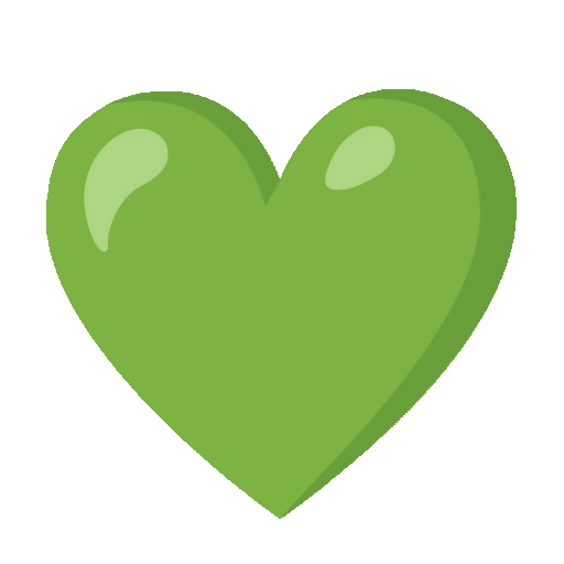 Noto Emoji Animation green heart emoji image