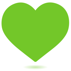 Skype green heart emoji image