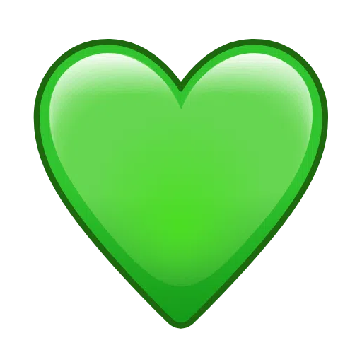 Telegram green heart emoji image